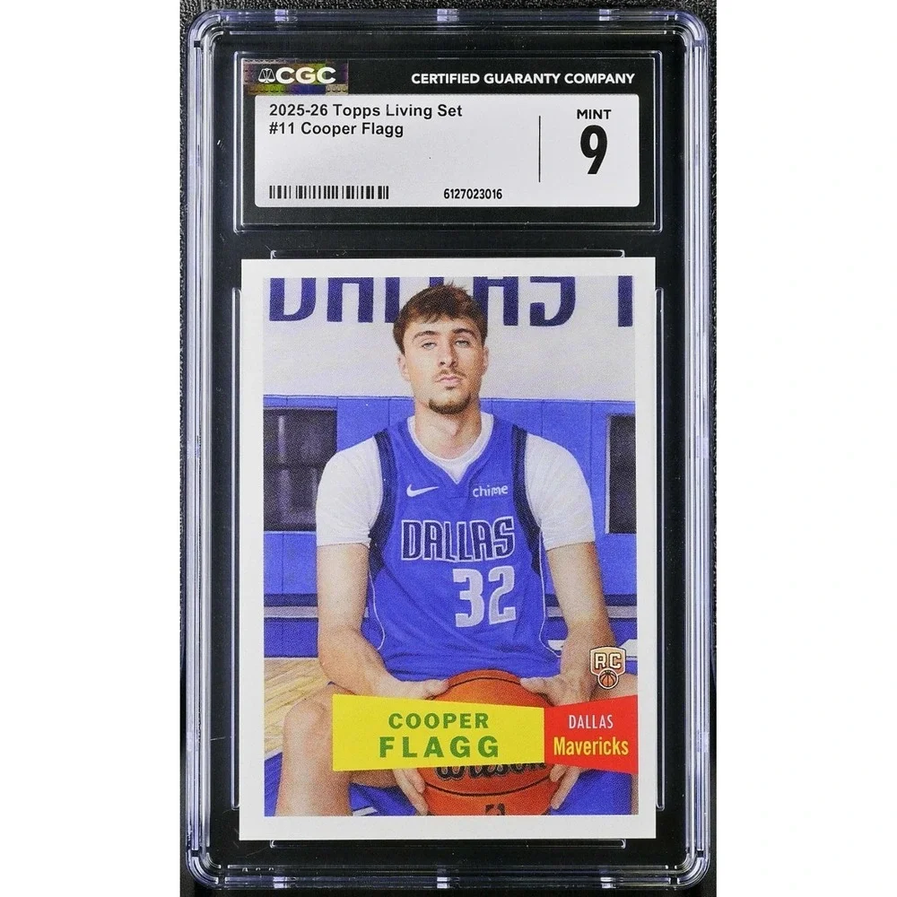 2025-26 Topps Living Set Cooper Flagg RC Rookie #11 Dallas Mavericks CGC 9 MINT